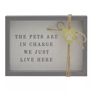 SEALED ~ Belle Maison The Pets Are In Charge Box Sign